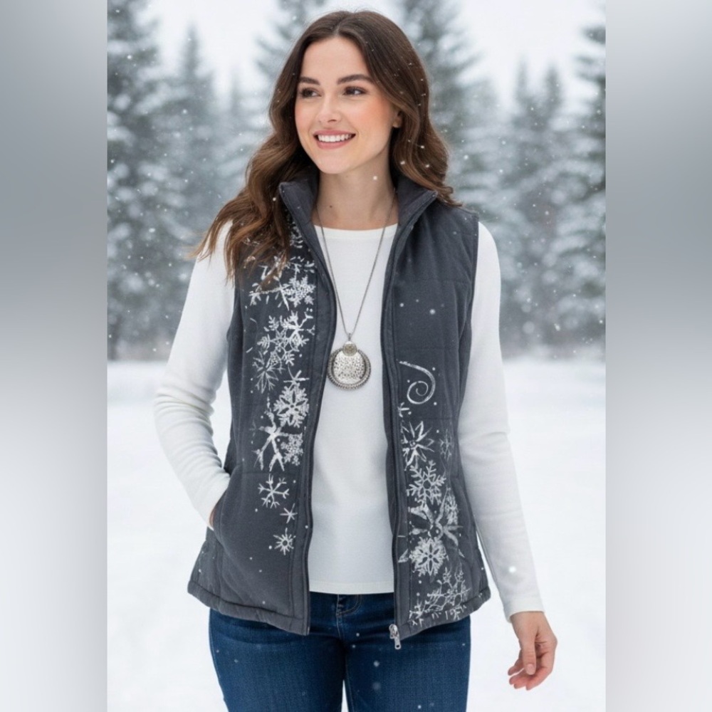 Christopher & Banks Snowflake Vest